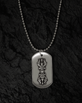 AMITABHA Vajra Dogtag — 925 sterling silver, front view