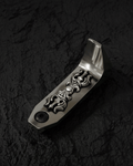  AMITABHA Vajra Hand Stop — 925 sterling silver, top view