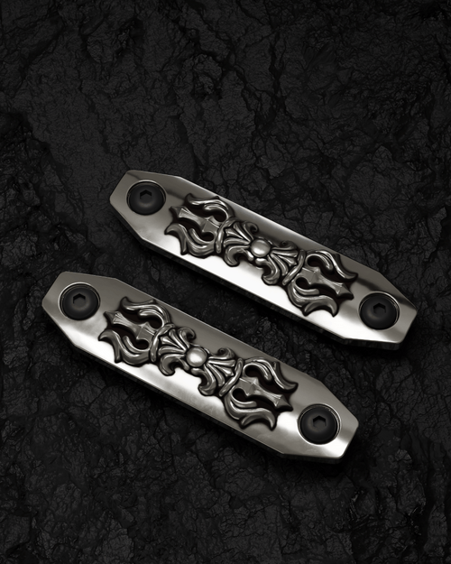 AMITABHA Vajra Rail Cover — 925 sterling silver, top view