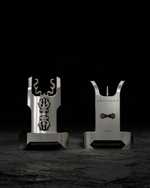 AMITABHA Vajra Rear & Front Sights — 925 sterling silver, rear and front view